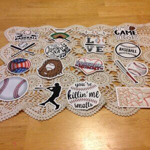 Baseball stickers for cellphones, laptop, lockers, crafts, scrapbooki…